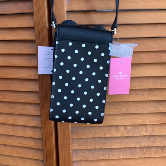 Kate Spade Bag, NWT, Minnie Crossbody, Disney x, Black with White Dots - Picture 9 of 13
